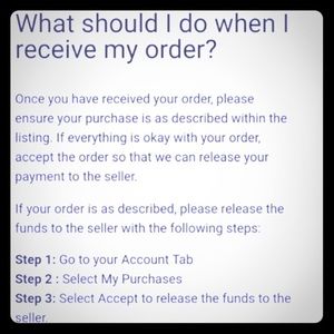What Should I Do When I Receive My Order??
